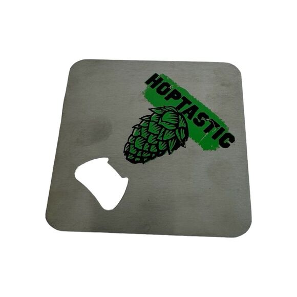 5 Coaster Craft Stainless Steel Drink Coasters w/ Bottle Opener Brewery Coasters - Picture 2 of 6